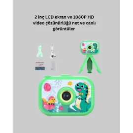 Kreatif Vlog Kamerası – 3-12 Yaş İçin Güvenli ve Renkli Tasarım