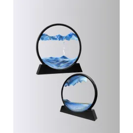 Döndürülebilir Dinamik Kum Tablosu – Stres Giderici, Yüksek Kaliteli Cam Ve Doğal Kum Ile Sanatsal Masa Dekoru