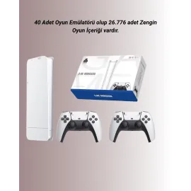 M15 Retro Konsol – 20.000 Oyunlu, Çift Gamepadli, 4K Hdmi