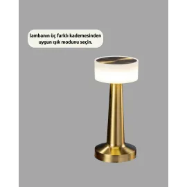 Kablosuz Dokunmatik Masa Lambası – Şık Modern Metal Gövde, Usb Şarjlı