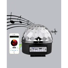 Bluetooth Hoparlörlü LED Disko Işığı Müzik Ritim Duyarlı ve Taşınabilir