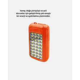 10000 mAh Güneş Enerjili Powerbank ve LED Kamp Lambası