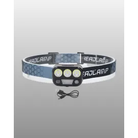 300 Lümen Sensörlü LED Kafa Lambası USB Şarjlı SOS Modlu