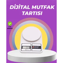 Beyaz Plastik Dijital Mutfak Tartısı – 24X16.8X1.5Cm