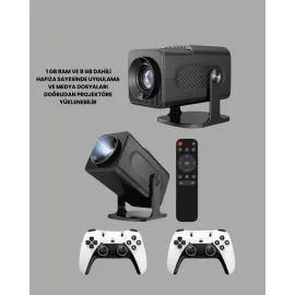 Taşınabilir Full Hd Projektör - 1 Gb Ram, 8 Gb Hafıza