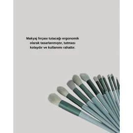 13'lü Fiber Kıllı Yumuşak Makyaj Fırçası Seti Taşınabilir Ve Ergonomik Tasarım