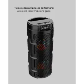 Taşınabilir Bluetooth Hoparlör Çift Sürücü Güçlü Bas HD Ses Çoklu Bağlantı