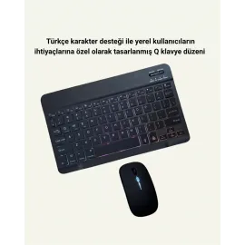 Tüm Cihazlarla Uyumlu RGB Işıklı Kablosuz Klavye ve Mouse Seti