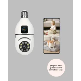 1080P WiFi Ampul Güvenlik Kamerası – Gece Görüş & Uzaktan Erişim