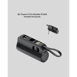 Led Göstergeli 2000Mah Cep Tipi Hızlı Şarj Powerbank