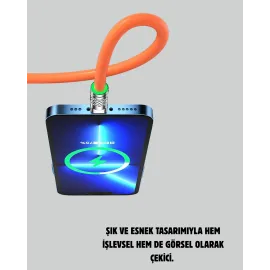 120W Şarj Destekli 3’Ü 1 Arada Çoklu Şarj Kablosu – 1.2 Metre