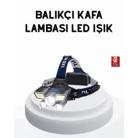 Profesyonel Şarjlı LED Far – IPX5 Suya Dayanıklı, 4 Işık Modu, Hareket Sensörlü