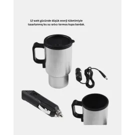 12W Araç Tipi Su Isıtıcı Kupa Bardak Pratik Isıtmalı