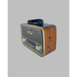Taşınabilir Nostalji Radyo Bluetooth Usb Aux Girişli