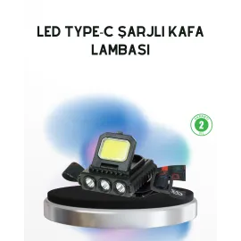Şarjlı Led Kafa Lambası 800 Lumen Cob Xpe Ayarlanabilir Başlıklı