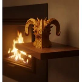 Asil Tasarım Gold–Red Ejderha Heykeli Hediyelik Fantastik Dekor