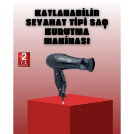 Katlanabilir Saç Kurutma Makinesi Seyahat Tipi Taşınabilir Tasarım