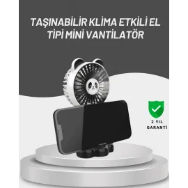 Sessiz Çalışan USB Şarjlı Masaüstü Mini Vantilatör