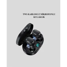 Bluetooth Kulaklık TWS Yüksek Ses Kaliteli Kesintisiz Dijital Göstergeli Kulaklık