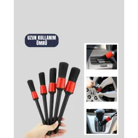 5'li Araç Temizlik Fırça Seti-Detaylı Temizlik İçin Çok Amaçlı Fırçalar