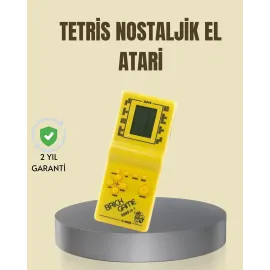 Taşınabilir Tetris Oyunu El Konsolu – Dayanıklı Plastik, Pil ile Çalışan Retro Oyun Aleti
