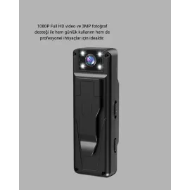 180° Döner Lensli Mini Kamera 1080P Full Hd Hareket Algılama 1200Mah