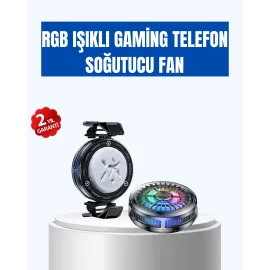 Gaming Telefon Soğutucu Rgb Fan Sessiz Çalışma Tüm Modeller Uyumlu