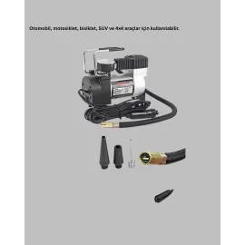 Dc 12V Metal Hava Kompresörü Araç Lastik Şişirme 35L/dk