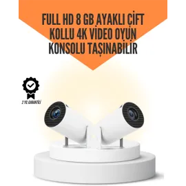 10.000 Oyun Destekli, Çift Kollu 4K Projeksiyon – HDMI, USB, AUX, Ethernet Yok