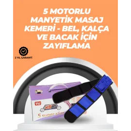 Şarj Edilebilir 7.2W Gücünde Çok Bölgeli Masaj Kemeri – Kolay Taşınabilir ve Pratik Kullanım