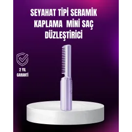 Kablosuz USB Şarjlı Saç Düzleştirici Tarak – Seyahat Boy