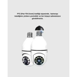 360 Derece Dönebilen Akıllı Duylu Kamera – PTZ, Uzaktan Kontrol, Hareket Algılama