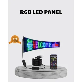 Rgb Led Panel – Çok Renkli, Kumandalı, Usb Bağlantılı Yazı Ve Gif Gösterimli Akıllı Lamba