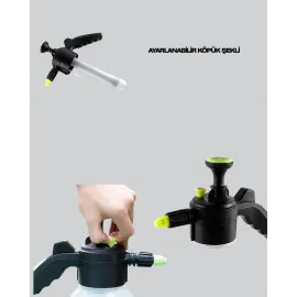 Pompalı Köpük Püskürtücü 2 Litre Dayanıklı Manuel Basınçlı Yıkama Şişesi