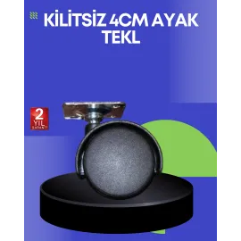Sehpa ve Ekipmanlar İçin 4 cm Kilitsiz Ayak Tekli
