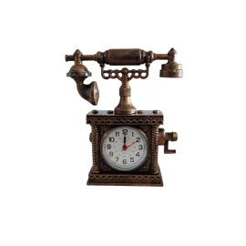 Zn8808B Telefon Şeklinde Çalar Saat Bronz