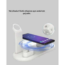 Iphone, Airpods Ve Akıllı Saat Uyumlu Çoklu Şarj Cihazı