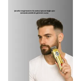 Type-C Şarjlı LCD Ekranlı Profesyonel Saç Sakal Tıraş Makinesi