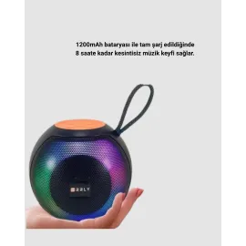 RGB Işıklı Bluetooth Hoparlör – 360° Stereo Ses ve 8 Saat Çalma Süresi
