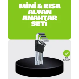 9 Parça Alyan Anahtar Seti Bisiklet Mobilya Ve Otomotiv Uyumlu