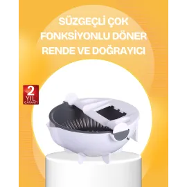 5 Fonksiyonlu Döner Süzgeçli Rende Ve Dilimleyici Aparat
