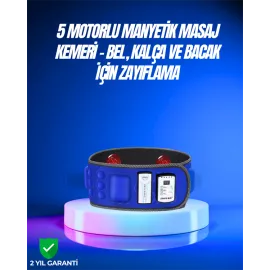 Bel, Kalça, Bacak Ve Karın Bölgesi İçin 5 Motorlu Titreşimli Masaj Cihazı