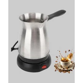 Elektrikli Türk Kahvesi Cezvesi 800W Kablosuz Döner Tabanlı