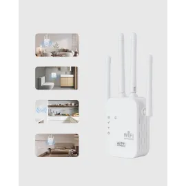 Antenli Wifi Repeater 300M2 Kapsama Alanı Wpa3 Güvenlikli