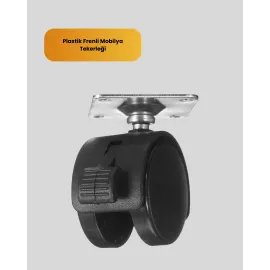 Kilitli 6 Cm Masa Ayağı Tekli Döner Tekerlek