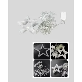 3x3 Metre Yıldız Peri Led Perde Işık Romantik Dekorasyon