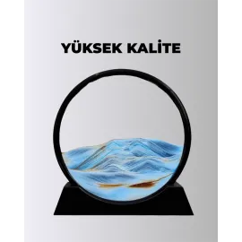 Zihin Açıcı Kum Manzarası – 3D Dinamik Kum Tablosu, Dekoratif, Dönüştükçe Yenilenen Sakinleştirici Sanat Eseri