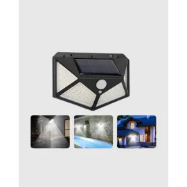 100 LED Güneş Enerjili Bahçe Lambası – PIR Sensörlü, IP65 Su Geçirmez Dış Mekan Aydınlatma