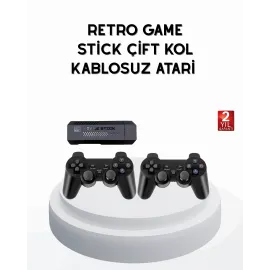 Taşınabilir Kablosuz Oyun Konsolu 2.4G TV Destekli Kompakt Gövde