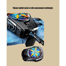 Oyunlar İçin Telefon Soğutucu – 65-85 mm Uyumlu, Dijital Ekranlı